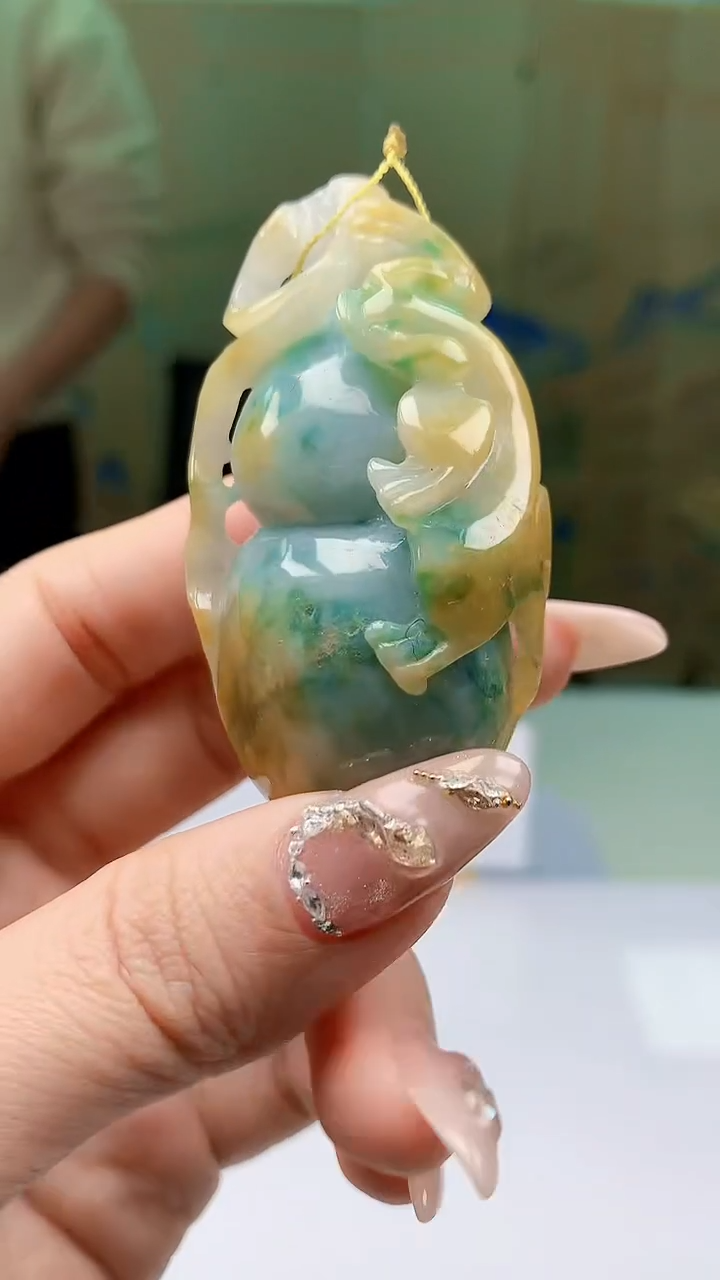 【闪购商品】定制翡翠未镶嵌1502ty-毛货挂件123