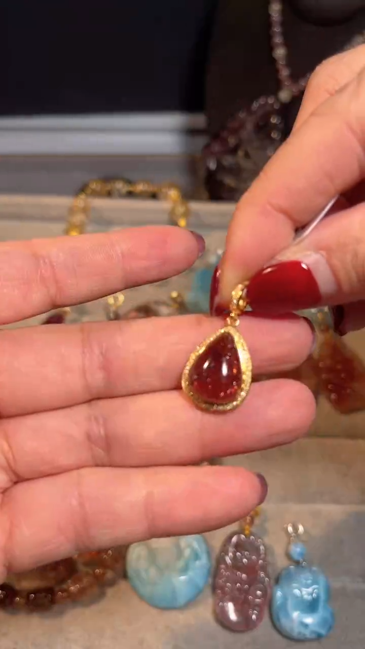 【闪购商品】水晶颈饰18K金镶嵌【百晶灵儿】天然定制款