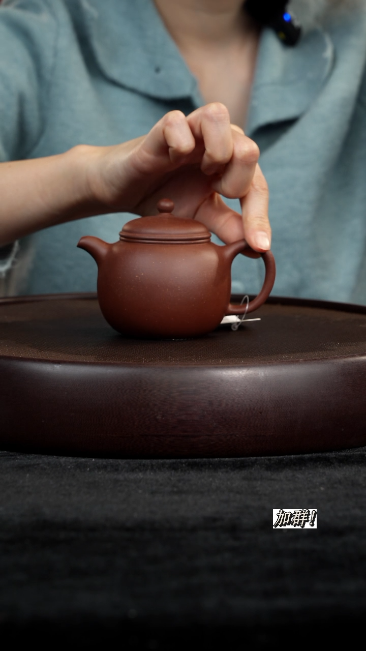 茶壶紫砂ZJ809868熟栗色紫泥匏樽150c