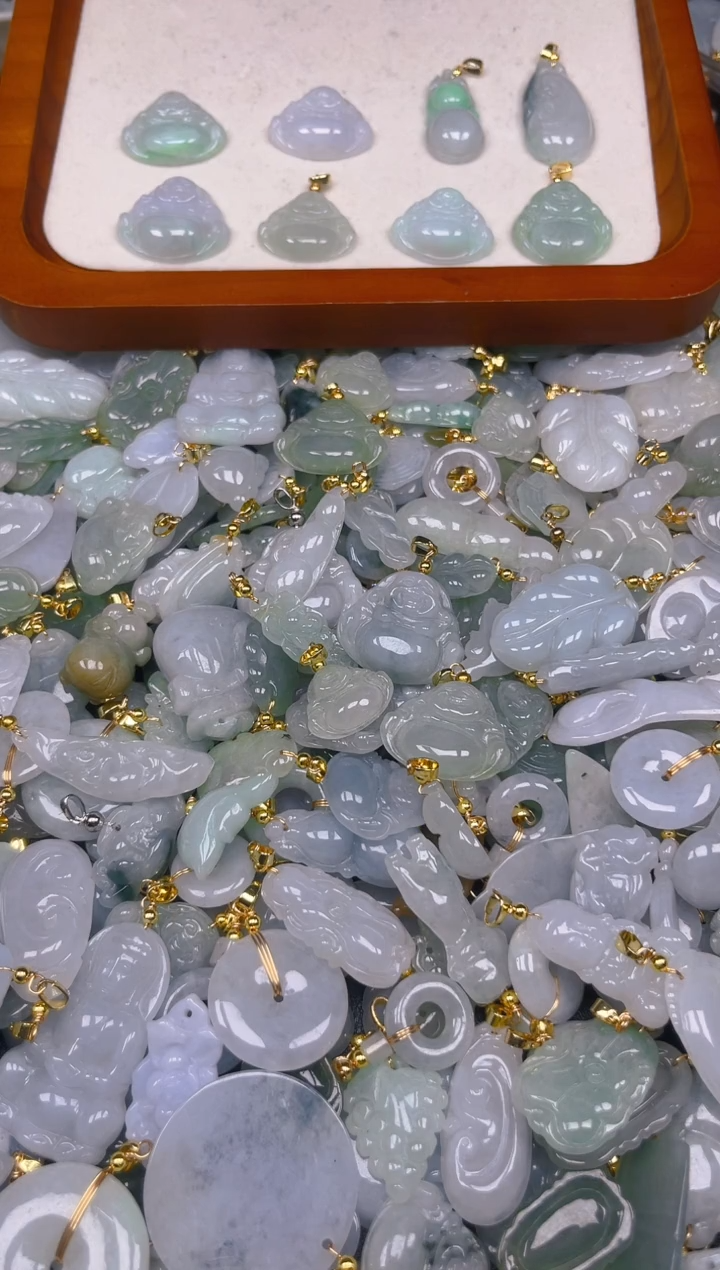 翡翠未镶嵌颈饰时尚百搭爆款链接天然翡翠A货