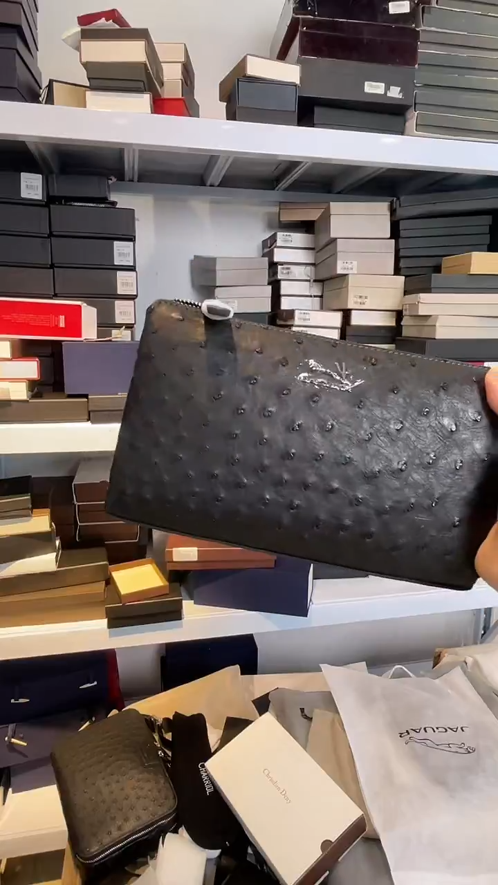 鸵鸟皮（革）韩爵绅士包包皮具315