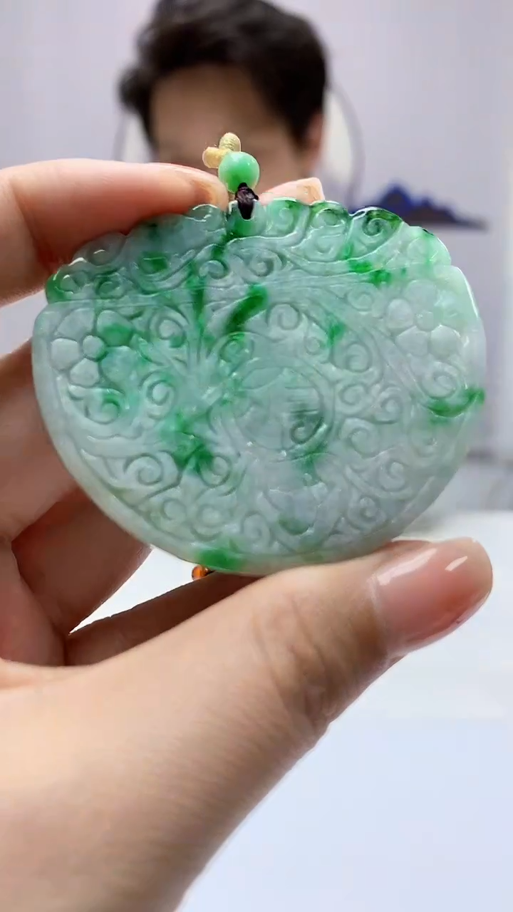 【闪购商品】定制翡翠未镶嵌1502ms-毛货挂件149