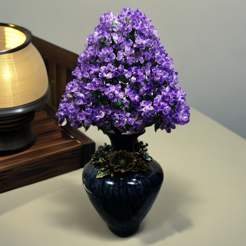 【岩岩手工坊】现代百搭摆件水晶树居家玄关别墅摆放