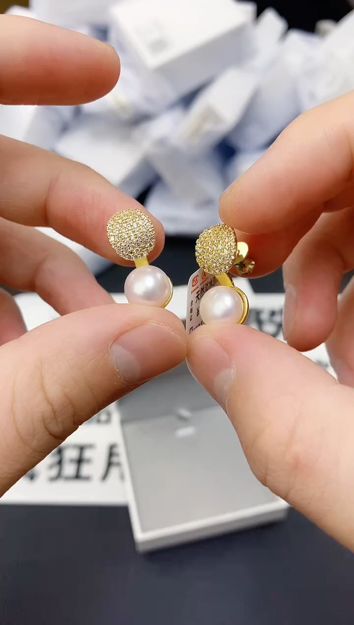 未镶嵌耳饰淡水珍珠ED1040