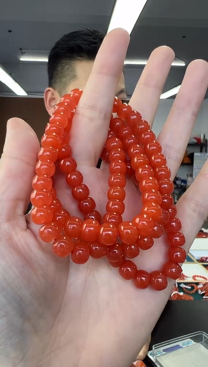 未镶嵌手链南红玛瑙A6南红多圈手串