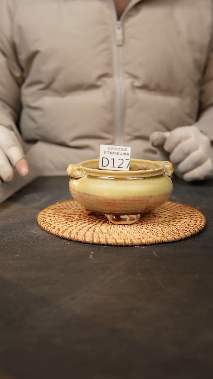 【闪购商品】瓷片127泥泥手工花盆