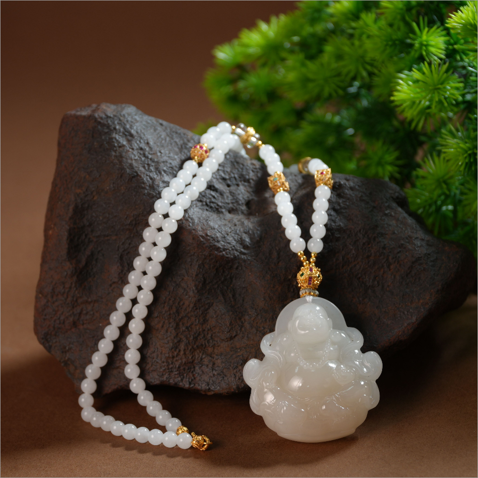 【老掌柜讲珠宝】和田玉佛公项链/S041803