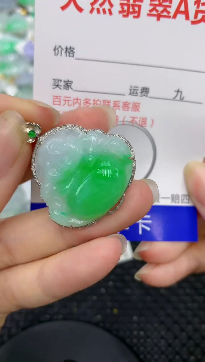 【闪购商品】翡翠颈饰18K金镶嵌8888888888