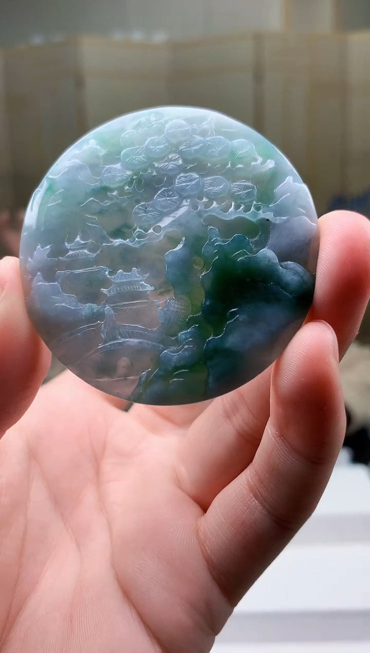 【闪购商品】定制翡翠未镶嵌0405bb-毛货挂件35