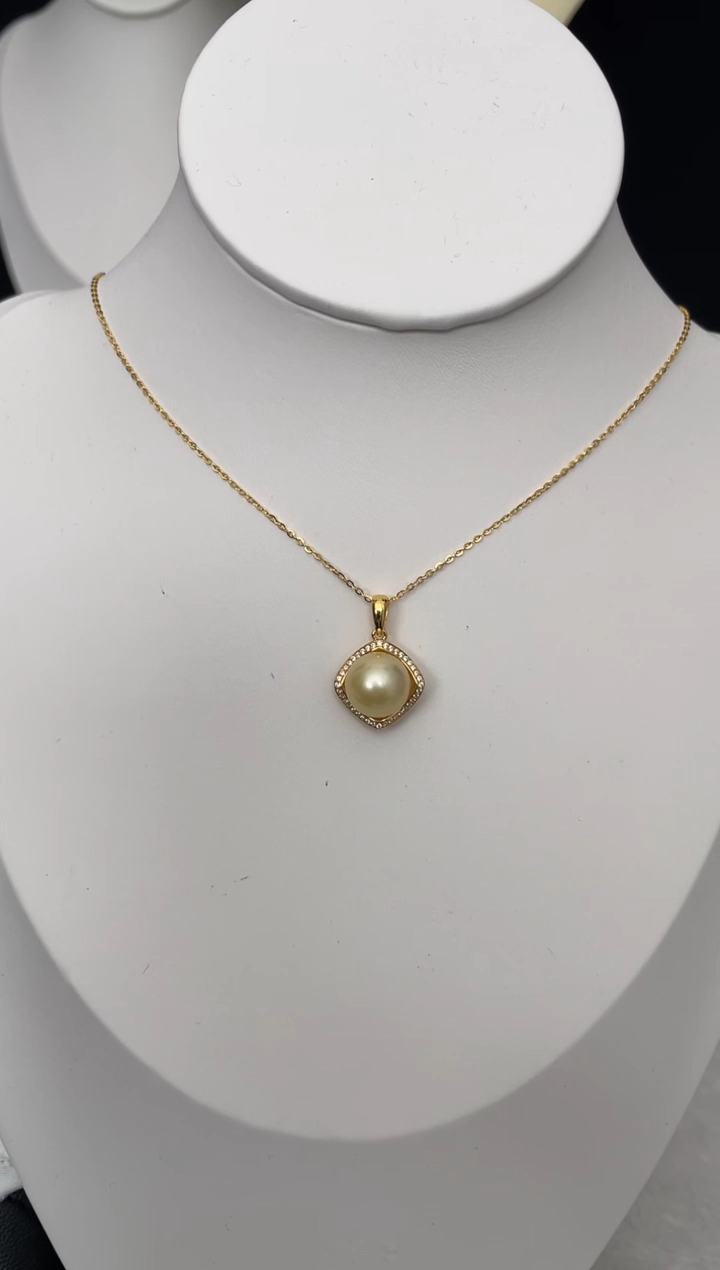 【闪购商品】海水珍珠颈饰未镶嵌南洋金珠10-11mm（多样性发一）