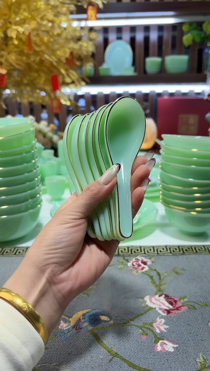 玉瓷小勺子6只餐具