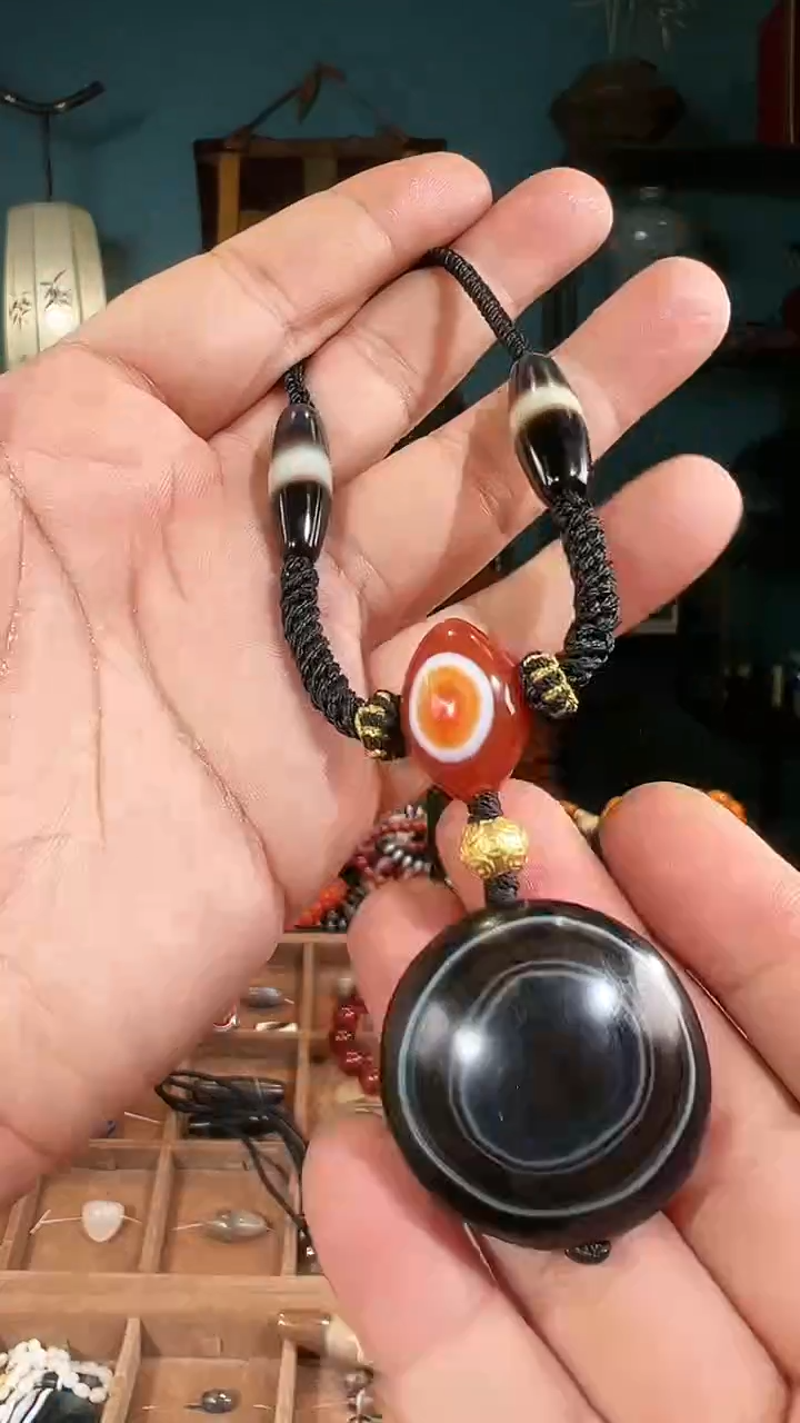 【闪购商品】玛瑙/玉髓颈饰未镶嵌板眼