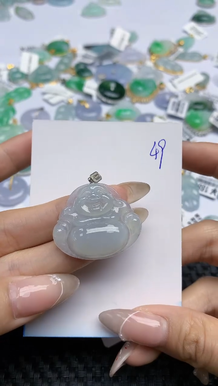 【闪购商品】翡翠颈饰18K金镶嵌天然翡翠A货