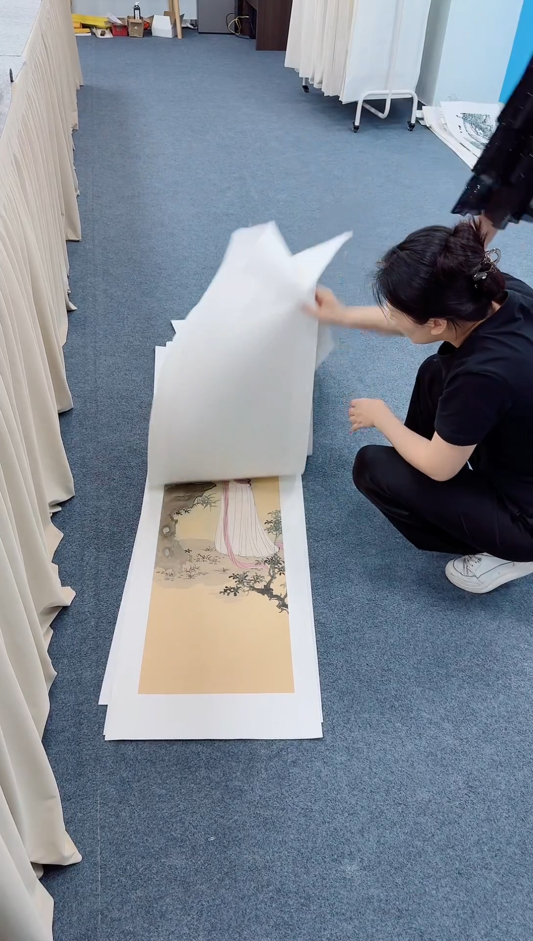 国画手绘作品/书法作品随机46四条屏