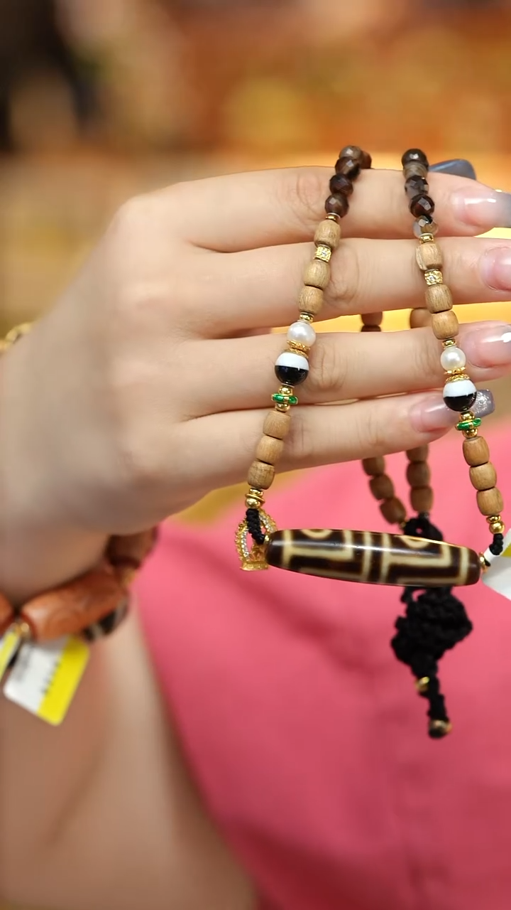 玛瑙/玉髓颈饰未镶嵌Q32751地门四眼项链