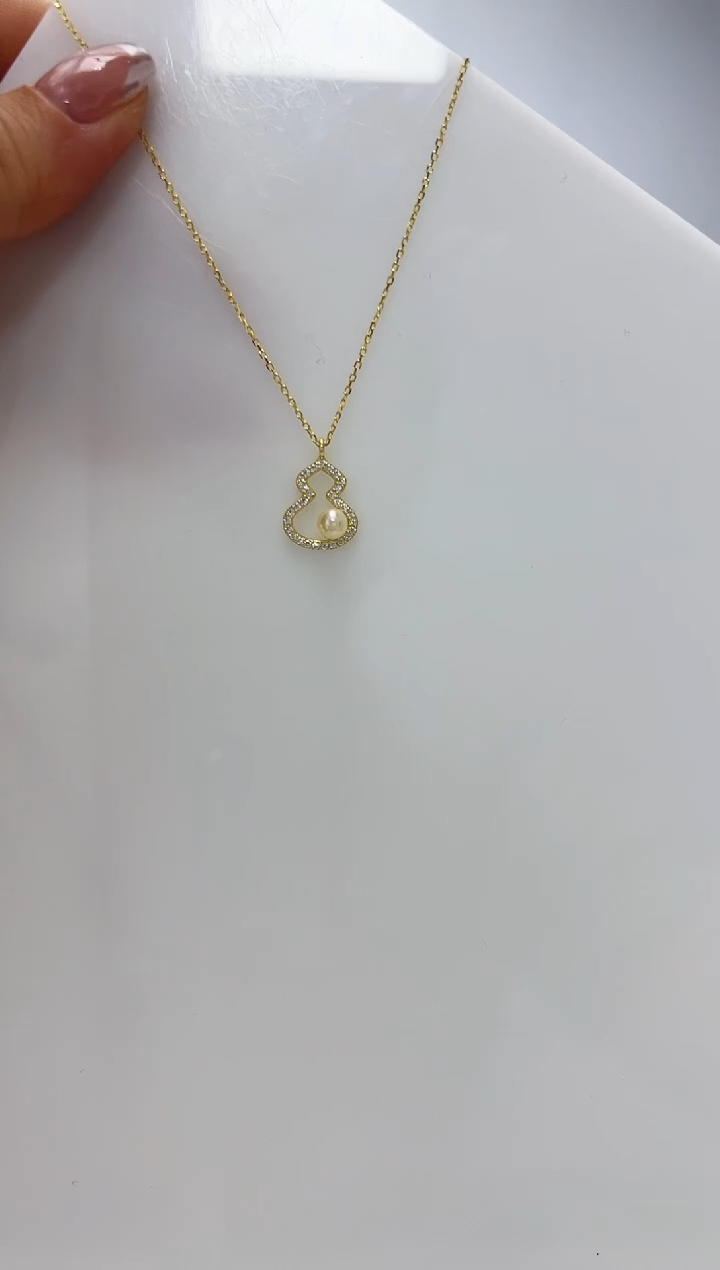 【闪购商品】海水珍珠DA银S925镶嵌套链 C1214