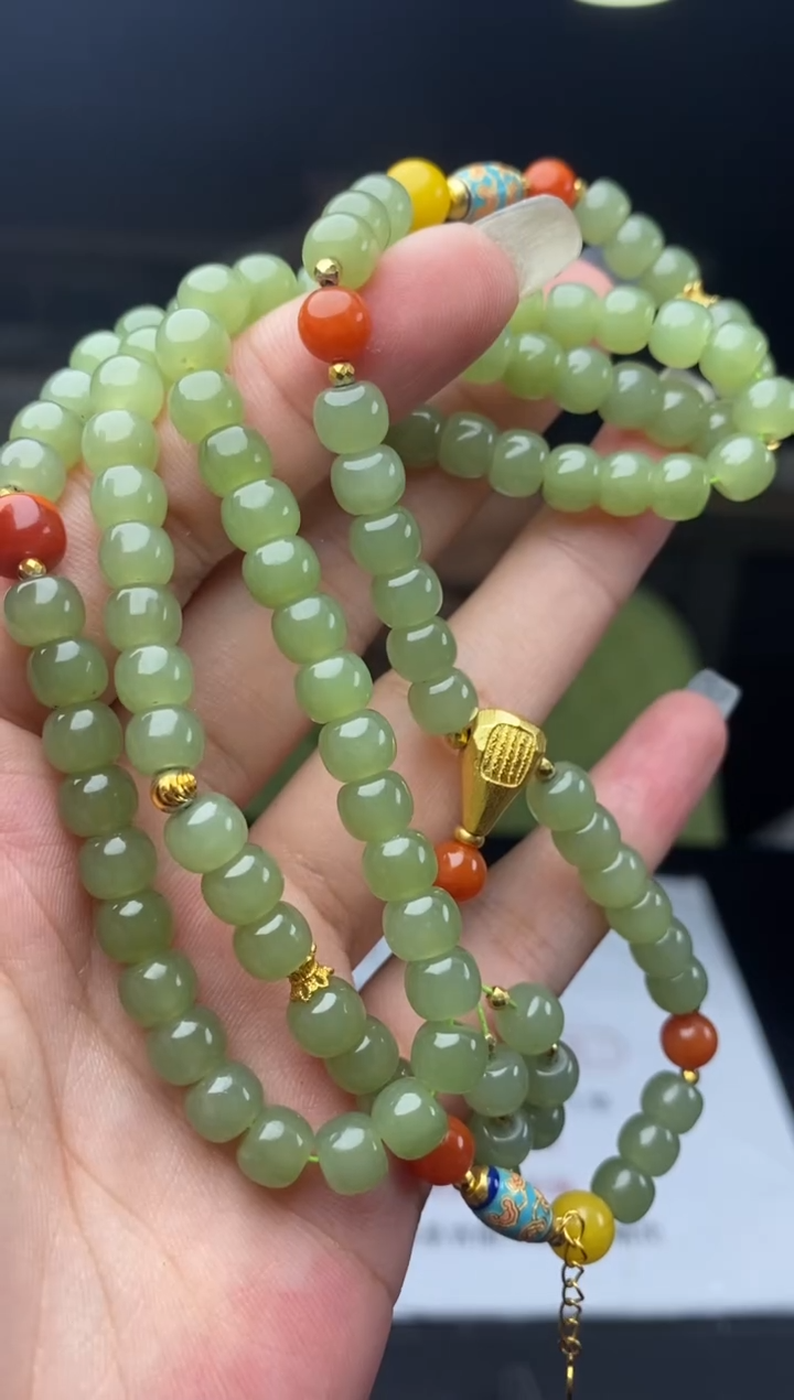 和田玉银S925镶嵌项链多样性-项链-X2558