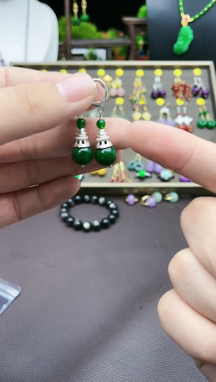 【闪购商品】玛瑙/玉髓耳钉银S925镶嵌538000