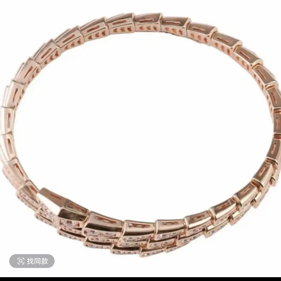 S灵蛇满钻开口弹簧蛇形手桌轻奢丝巾固 【丝巾】