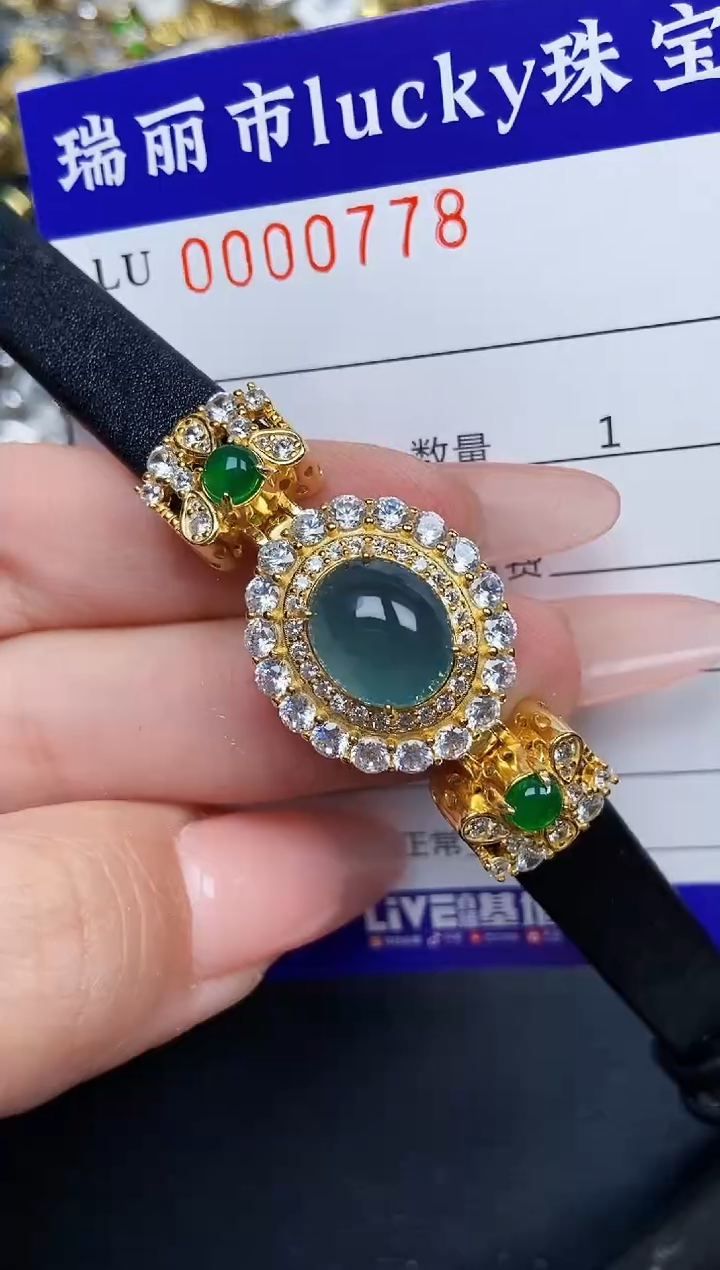 【闪购商品】翡翠颈饰银S925镶嵌0778