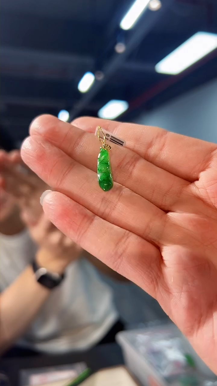 【闪购商品】翡翠颈饰18K金镶嵌缅料A货/支持复检/一件