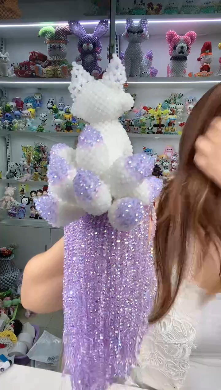 玻璃0666卡4水晶九尾狐材料包1套紫色进口彩