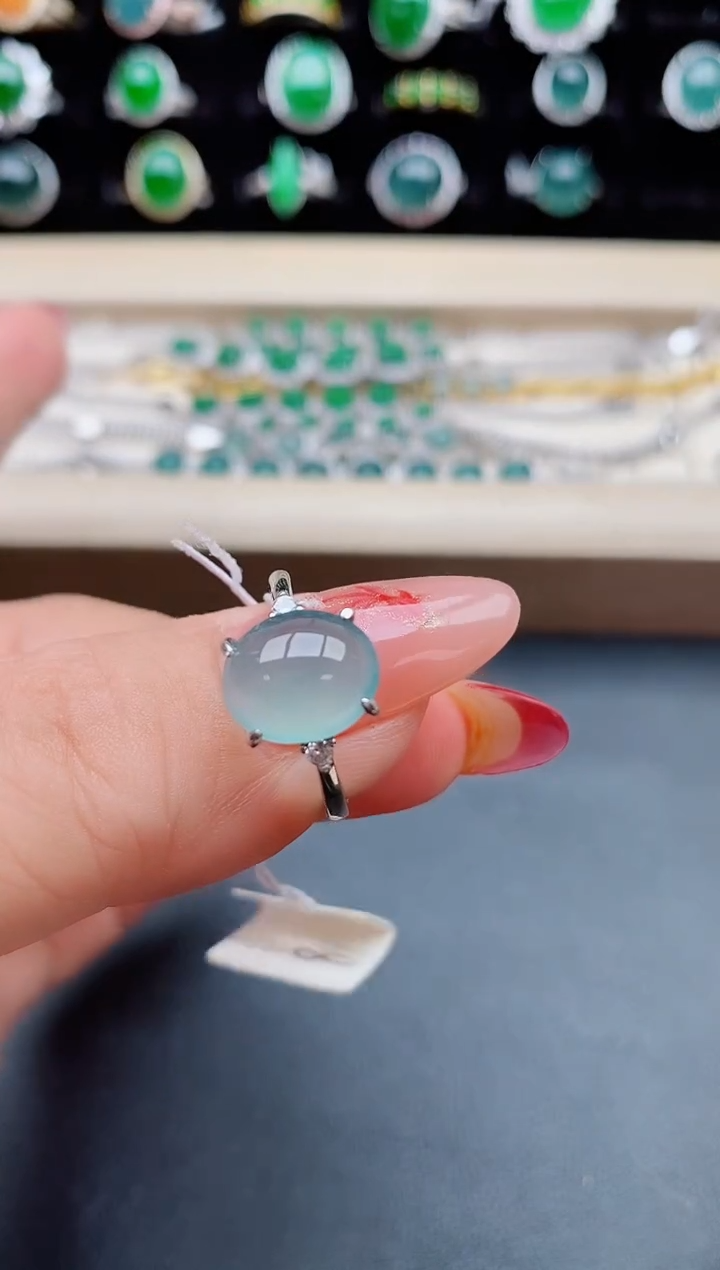 【闪购商品】翡翠戒指银S925镶嵌321321