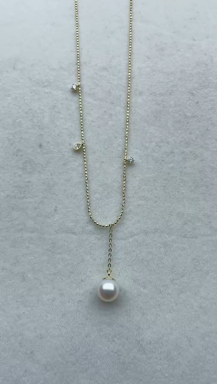 【闪购商品】海水珍珠套链银S925镶嵌Y75