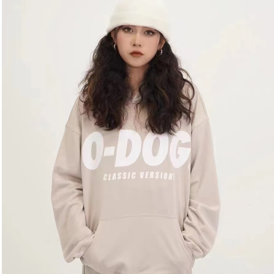 O-DOG杏色套装卫衣 运动时尚休闲