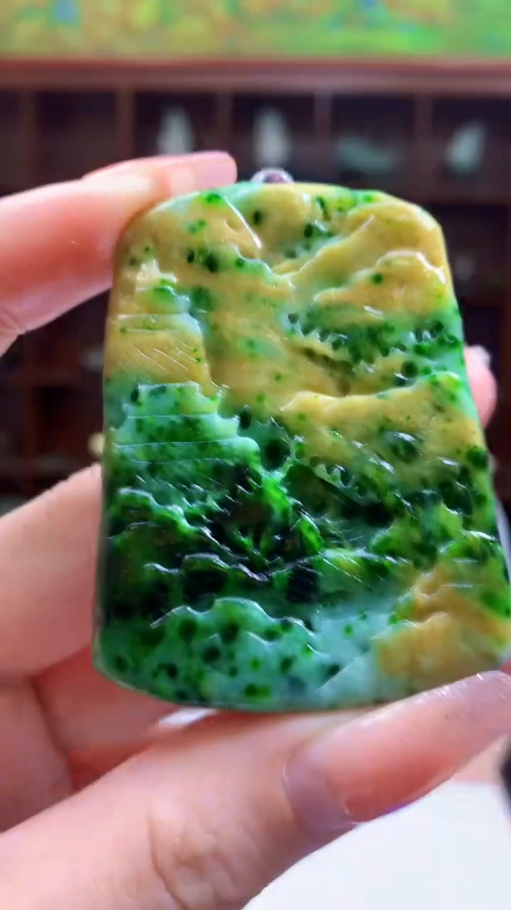 【闪购商品】定制翡翠未镶嵌1049ry-毛货挂件25