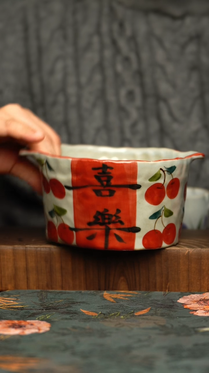 杯釉下彩手工手绘同款陶器