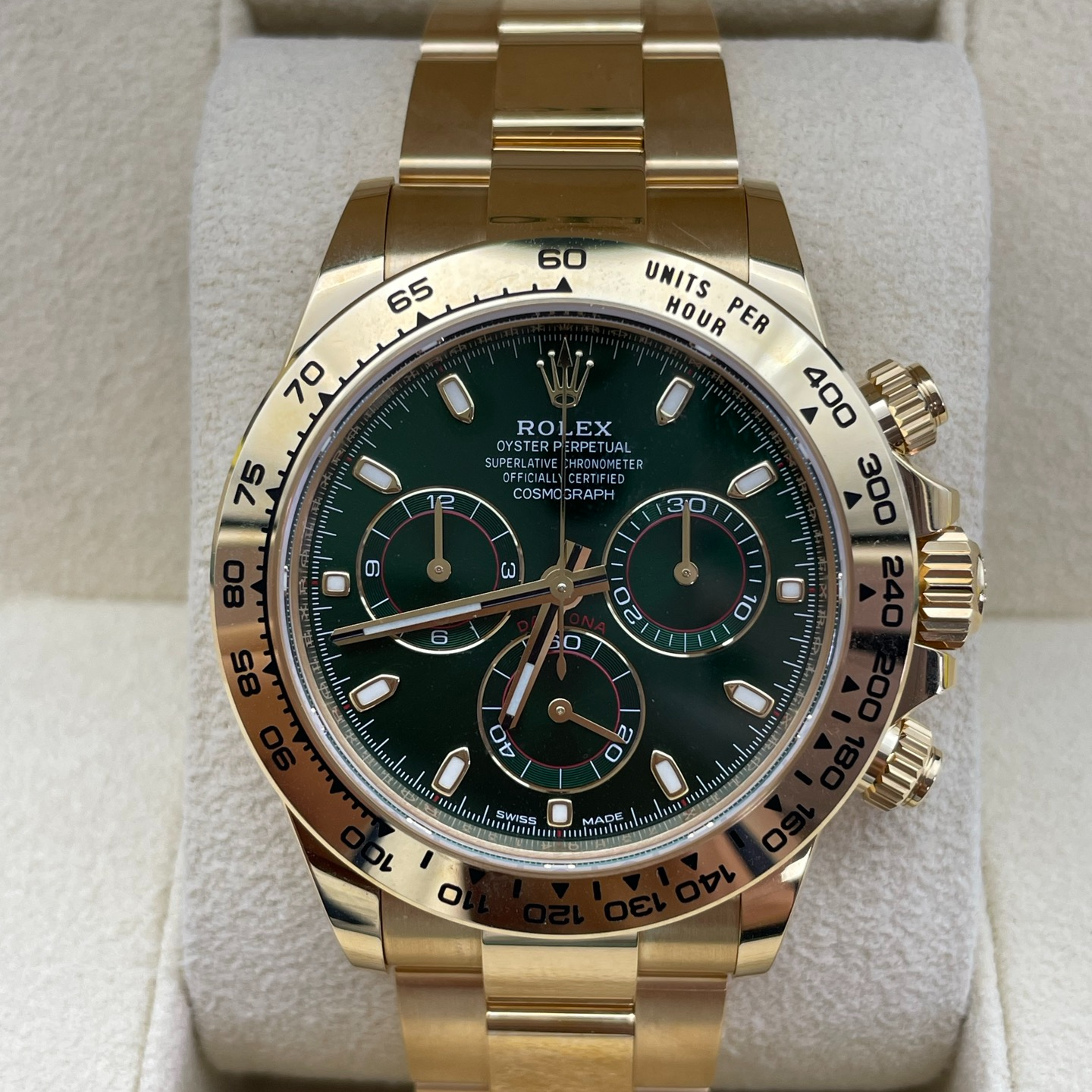 全新未使用 Rolex/劳力士 劳力士116508绿金迪/