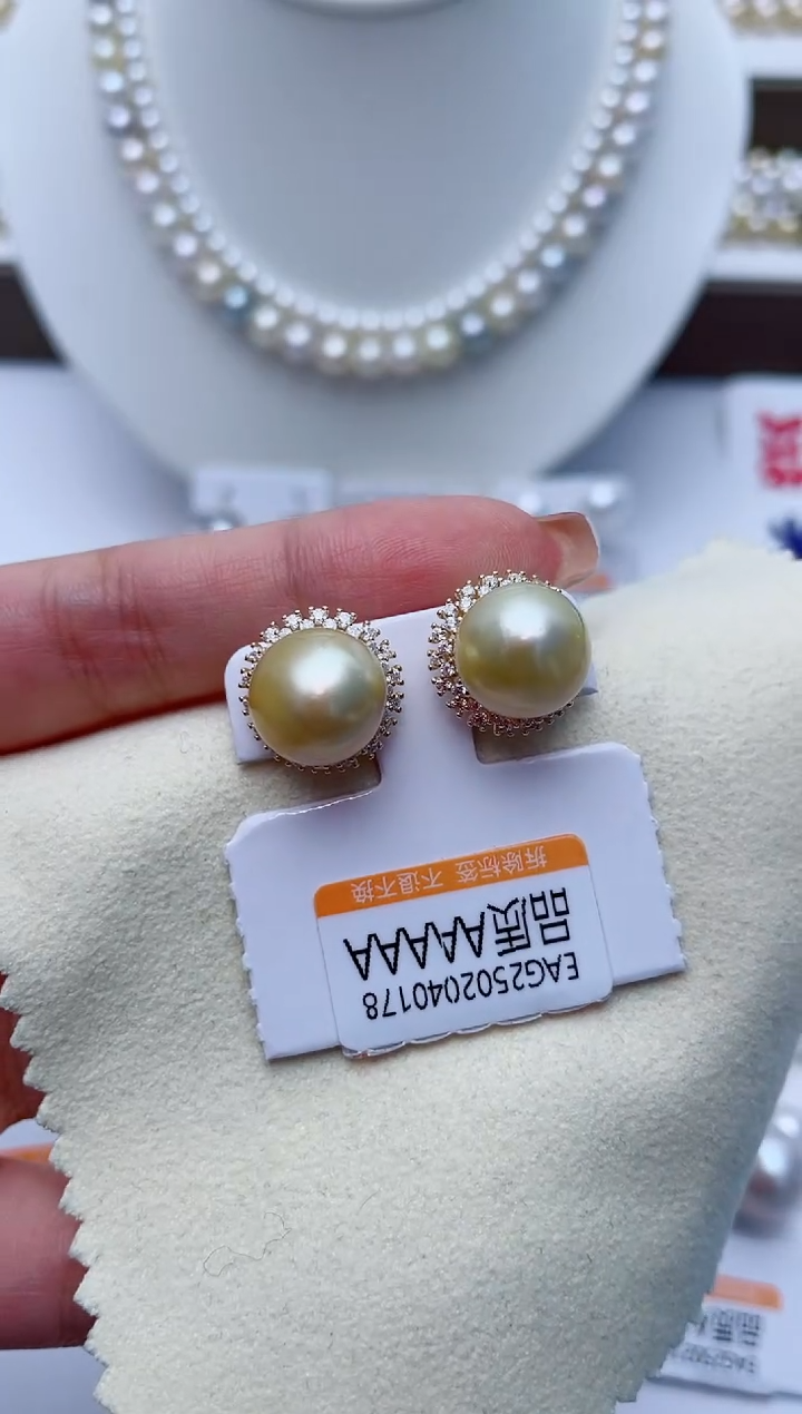 【闪购商品】海水珍珠耳饰银S925镶嵌W35