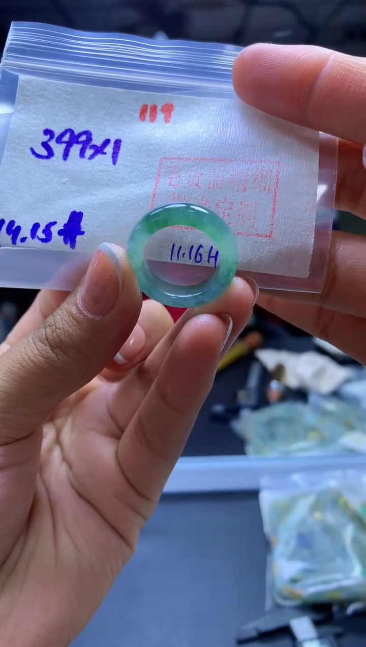 未镶嵌定制翡翠戒圈#399元-毛货需精细抛光