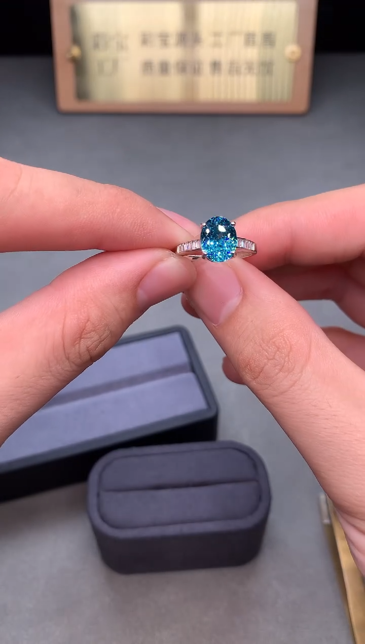 银S925镶嵌戒指碧玺1111