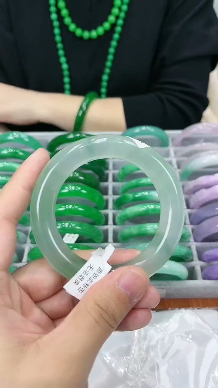 【闪购商品】砖雕s40 冰飘花圆条手镯 圈口53-61