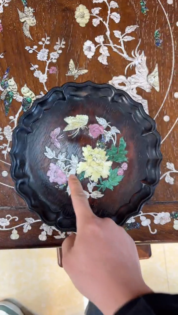 木木紫檀圆盘螺钿