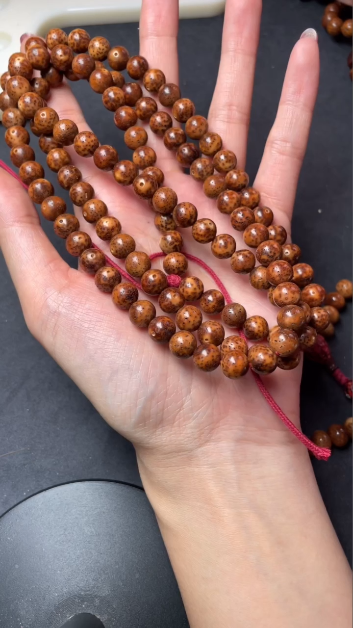 【闪购商品】星月菩提吊坠精工级中珀正圆9长串