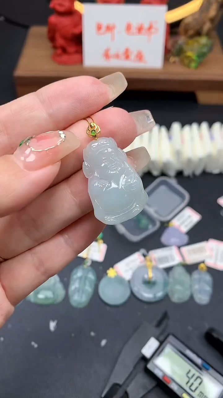 【闪购商品】翡翠吊坠(不含链)18K金镶嵌MS155317