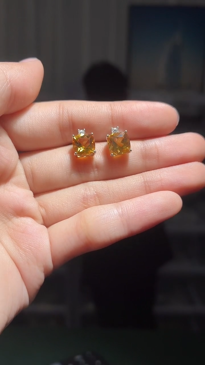 银S925镶嵌耳饰水晶（扎德严选）