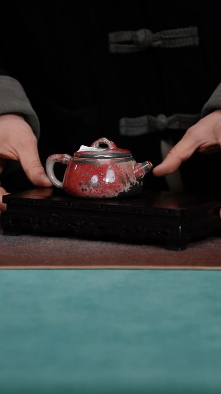 【闪购商品】261-1石瓢壶（炉钧釉）