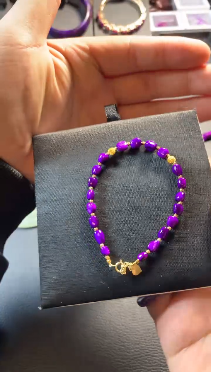 【闪购商品】苏纪石（舒俱来）手串18K金镶嵌舒俱来