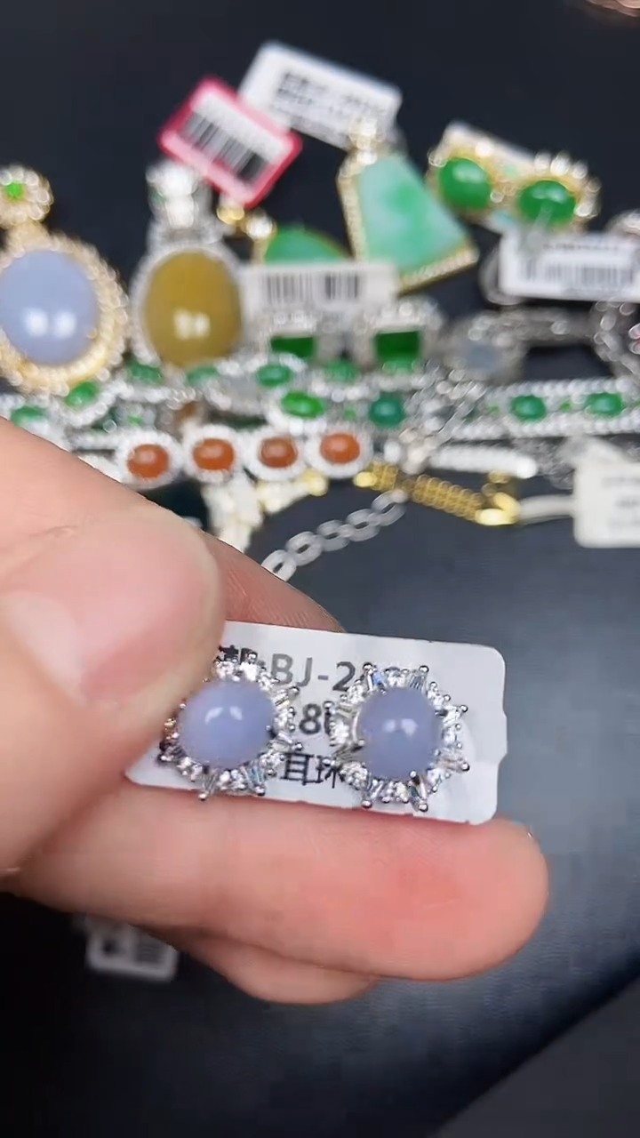 银S925镶嵌戒指翡翠3050