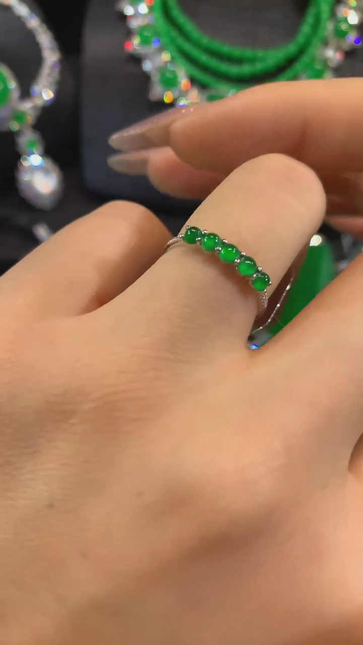 【闪购商品】翡翠戒指18K金镶嵌戒指