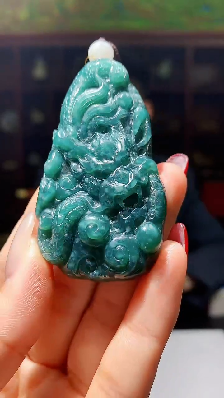 【闪购商品】定制翡翠未镶嵌1049hm-毛货挂件39