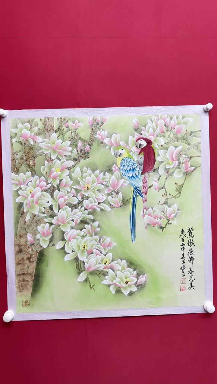 【闪购商品】国画田-斗方花鸟/无框/W