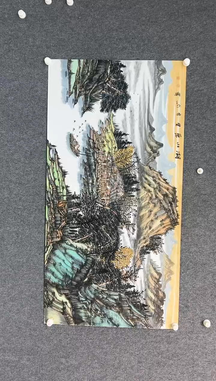 【闪购商品】绘画荆贵家-8平尺-山水国画