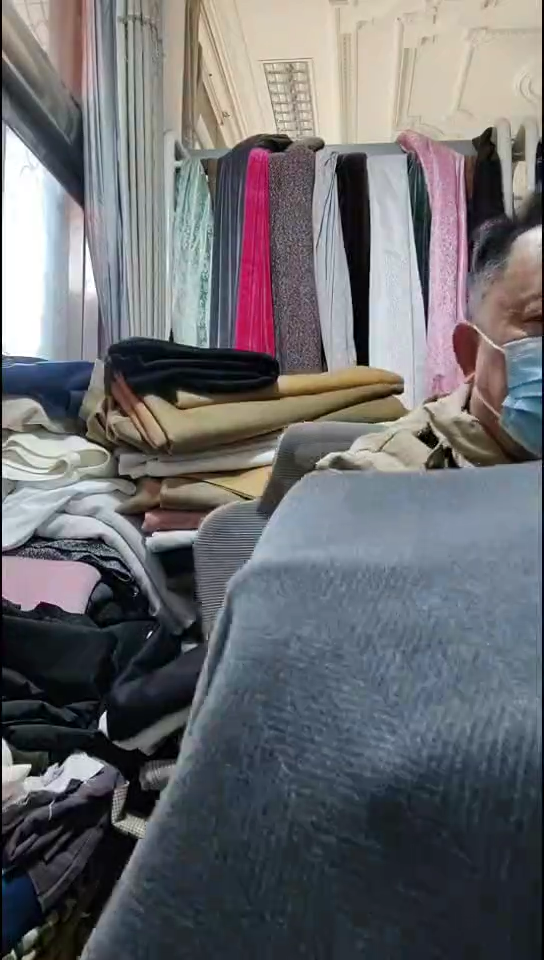 深黑灰色人字双面布料