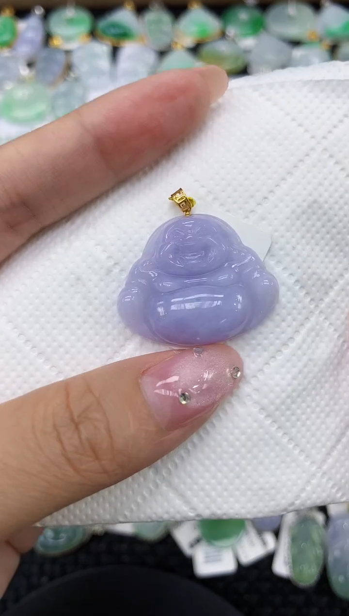 翡翠18K金镶嵌颈饰1111111111