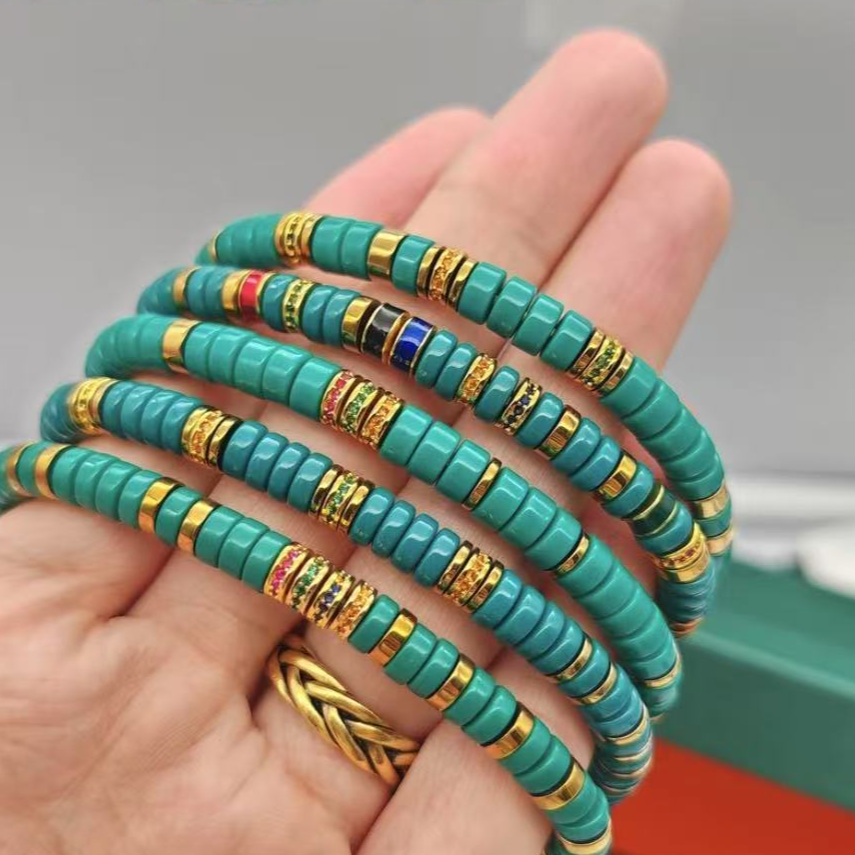 【原矿绿小松】原矿绿松石时尚配件